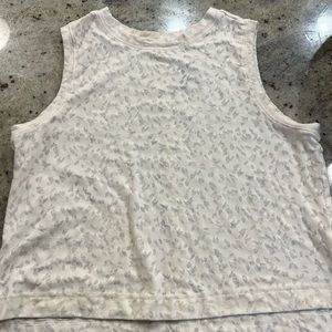 All in Motion White Leopard Pattern Athletic Womens Top